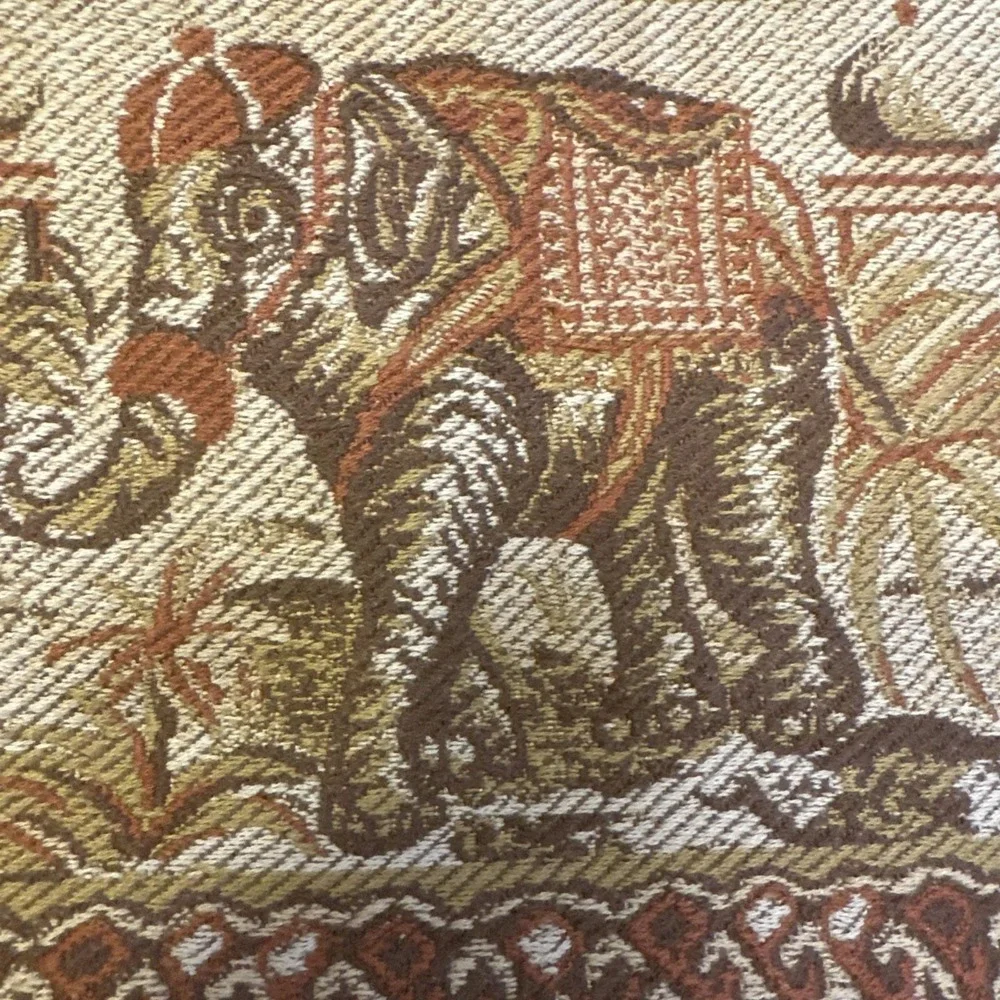Hampton Manor Towel Set Tan New Taja Elephant 100% Cotton 3 Piece Safari Vintage